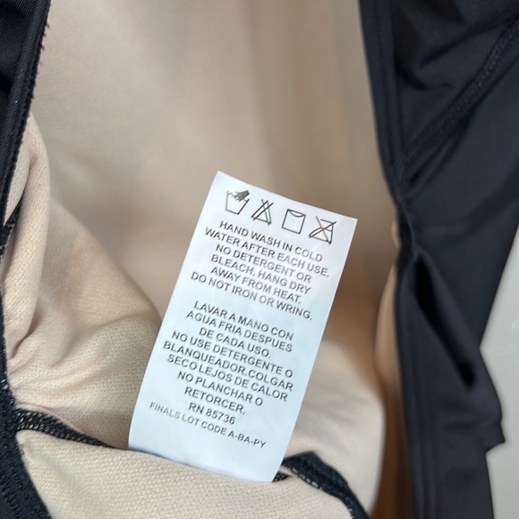 NWT The Finals Swimwear Black One Piece Swimsuit Butterfly Back Swim - Picture 9 of 10